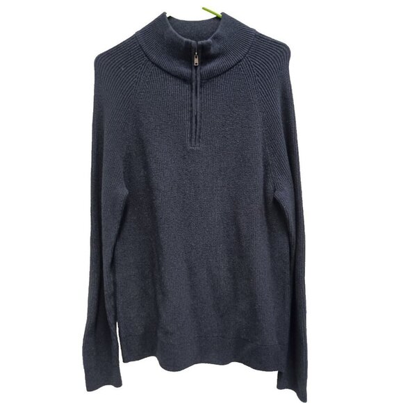 Banana Republic Other - Banana Republic Mens Sweater Size Large Navy Quarter Zip Pullover Preppy